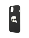 Kup Case Karl Lagerfeld KLHCP13SPKMK Apple iPhone 13 mini schwarz/black hardcase Leder Ikonik Karl`s Head Metal - KLD733BLK - {ean13} - Sklep Home Screen