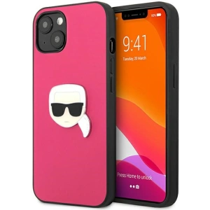 Kup Case Karl Lagerfeld KLHCP13SPKMP Apple iPhone 13 mini rosa/pink Hardcase Leder Ikonik Karl's Kopf Metall - KLD734PNK - {ean13} - Sklep Home Screen