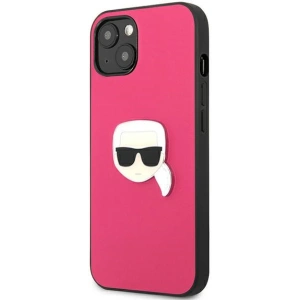 Kup Etui Karl Lagerfeld KLHCP13SPKMP Apple iPhone 13 mini růžový/pink hardcase Kožené Ikonik Karl's Head Metal - KLD734PNK - {ean13} - Sklep Home Screen