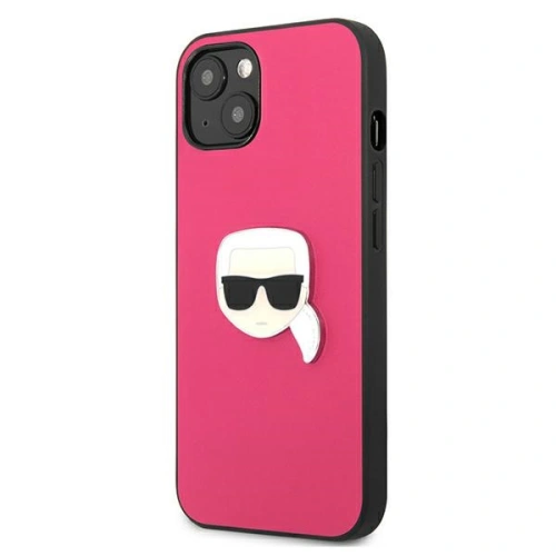 Kup Case Karl Lagerfeld KLHCP13SPKMP Apple iPhone 13 mini rosa/pink Hardcase Leder Ikonik Karl's Kopf Metall - KLD734PNK - {ean13} - Sklep Home Screen