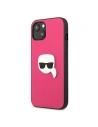 Kup Case Karl Lagerfeld KLHCP13SPKMP Apple iPhone 13 mini rosa/pink Hardcase Leder Ikonik Karl's Kopf Metall - KLD734PNK - {ean13} - Sklep Home Screen