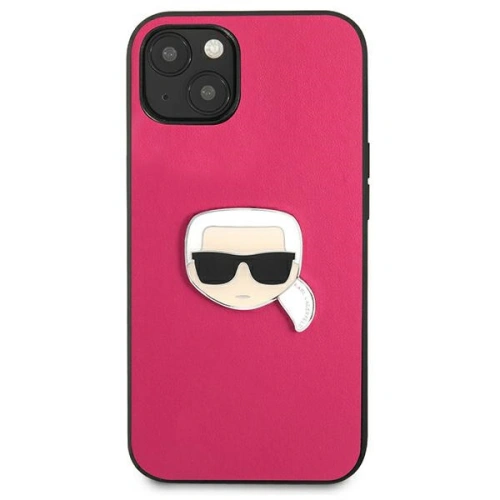 Kup Case Karl Lagerfeld KLHCP13SPKMP Apple iPhone 13 mini rosa/pink Hardcase Leder Ikonik Karl's Kopf Metall - KLD734PNK - {ean13} - Sklep Home Screen