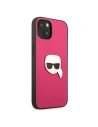 Kup Case Karl Lagerfeld KLHCP13SPKMP Apple iPhone 13 mini rosa/pink Hardcase Leder Ikonik Karl's Kopf Metall - KLD734PNK - {ean13} - Sklep Home Screen