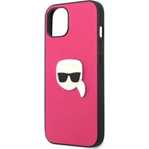 Kup Case Karl Lagerfeld KLHCP13SPKMP Apple iPhone 13 mini rosa/pink Hardcase Leder Ikonik Karl's Kopf Metall - KLD734PNK - {ean13} - Sklep Home Screen