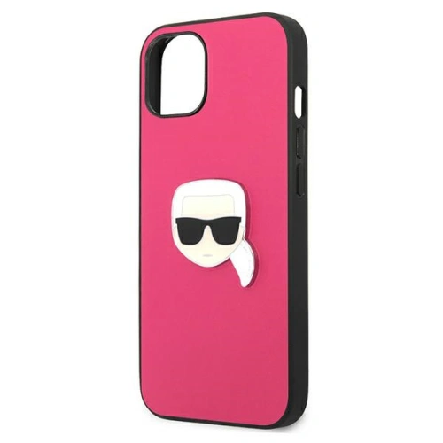 Kup Case Karl Lagerfeld KLHCP13SPKMP Apple iPhone 13 mini rosa/pink Hardcase Leder Ikonik Karl's Kopf Metall - KLD734PNK - {ean13} - Sklep Home Screen