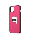 Kup Case Karl Lagerfeld KLHCP13SPKMP Apple iPhone 13 mini rosa/pink Hardcase Leder Ikonik Karl's Kopf Metall - KLD734PNK - {ean13} - Sklep Home Screen