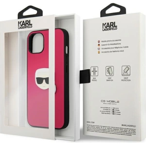 Kup Case Karl Lagerfeld KLHCP13SPKMP Apple iPhone 13 mini rosa/pink Hardcase Leder Ikonik Karl's Kopf Metall - KLD734PNK - {ean13} - Sklep Home Screen