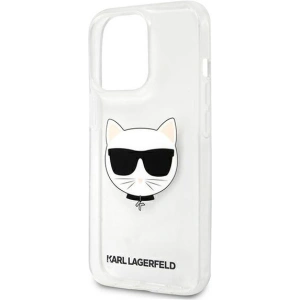 Etui Karl Lagerfeld KLHCP13XCTR Apple iPhone 13 Pro Max tvrdý kryt transparentní Choupette Head