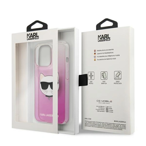 Kup Etui Karl Lagerfeld KLHCP13XCTRP Apple iPhone 13 Pro Max hardcase różowy/pink Choupette Head - KLD736PNK - {ean13} - Sklep Home Screen