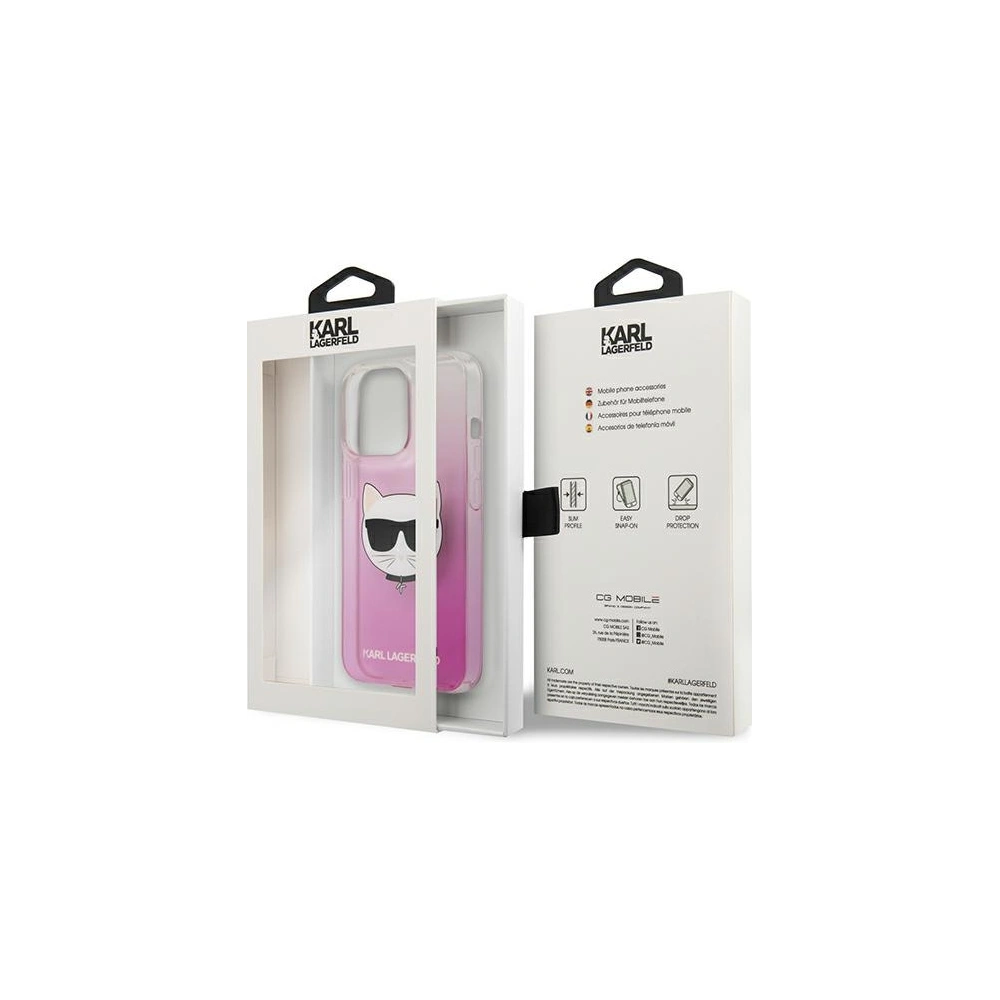 Etui Karl Lagerfeld KLHCP13XCTRP Apple iPhone 13 Pro Max hardcase różowy/pink Choupette Head