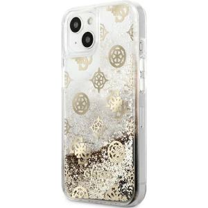 Kup Case Guess GUHCP13SLGPEGO Apple iPhone 13 mini gold/hartschale Peony Liquid Glitter - GUE1381GLD - {ean13} - Sklep Home Screen