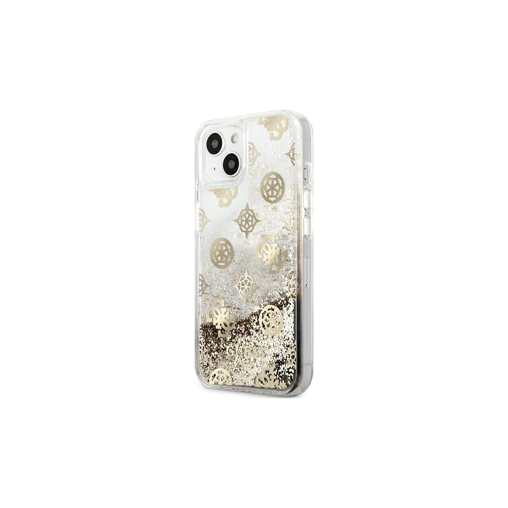Etui Guess GUHCP13SLGPEGO Apple iPhone 13 mini złoty/gold hardcase Peony Liquid Glitter