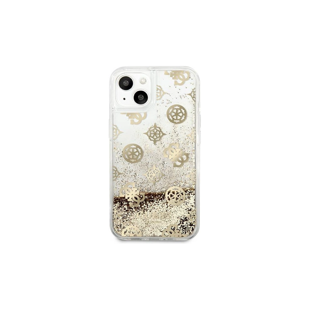 Etui Guess GUHCP13SLGPEGO Apple iPhone 13 mini złoty/gold hardcase Peony Liquid Glitter