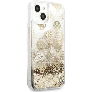 Kup Case Guess GUHCP13SLGPEGO Apple iPhone 13 mini gold/hartschale Peony Liquid Glitter - GUE1381GLD - {ean13} - Sklep Home Screen