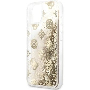 Kup Case Guess GUHCP13SLGPEGO Apple iPhone 13 mini gold/hartschale Peony Liquid Glitter - GUE1381GLD - {ean13} - Sklep Home Screen
