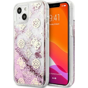 Kup Case Guess GUHCP13SLGPEPI Apple iPhone 13 mini rosa/pink Hardcase Peony Liquid Glitter - GUE1382PNK - {ean13} - Sklep Home Screen