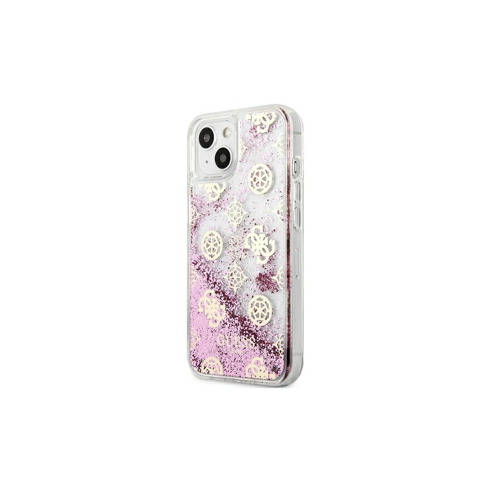 Etui Guess GUHCP13SLGPEPI Apple iPhone 13 mini różowy/pink hardcase Peony Liquid Glitter