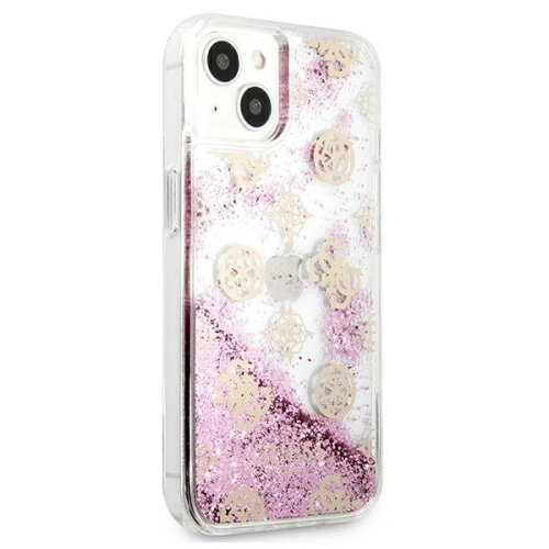 Kup Etui Guess GUHCP13SLGPEPI Apple iPhone 13 mini różowy/pink hardcase Peony Liquid Glitter - GUE1382PNK - {ean13} - Sklep Home Screen