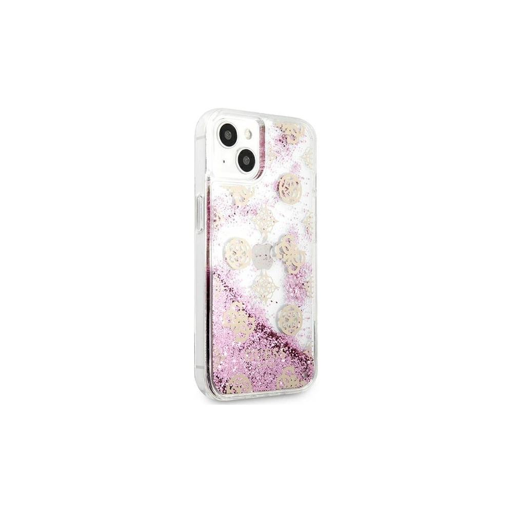 Etui Guess GUHCP13SLGPEPI Apple iPhone 13 mini różowy/pink hardcase Peony Liquid Glitter