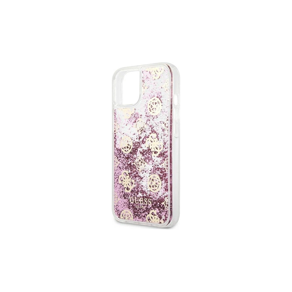 Etui Guess GUHCP13SLGPEPI Apple iPhone 13 mini różowy/pink hardcase Peony Liquid Glitter