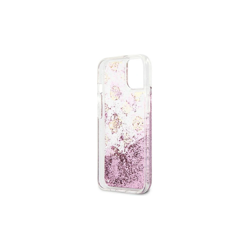 Etui Guess GUHCP13SLGPEPI Apple iPhone 13 mini różowy/pink hardcase Peony Liquid Glitter