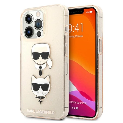 Kup Etui Karl Lagerfeld KLHCP13XKCTUGLGO Apple iPhone 13 Pro Max aurie/gold hardcase Glitter Karl`s & Choupette - KLD737GLD - {ean13} - Sklep Home Screen