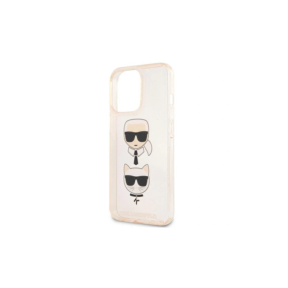 Etui Karl Lagerfeld KLHCP13XKCTUGLGO Apple iPhone 13 Pro Max złoty/gold hardcase Glitter Karl`s & Choupette