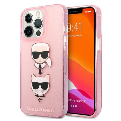 Kup Etui Karl Lagerfeld KLHCP13XKCTUGLP Apple iPhone 13 Pro Max różowy/pink hardcase Glitter Karl`s & Choupette - KLD738PNK - {ean13} - Sklep Home Screen