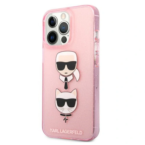 Kup Etui Karl Lagerfeld KLHCP13XKCTUGLP Apple iPhone 13 Pro Max rózsaszín/pink hardcase Glitter Karl`s & Choupette - KLD738PNK - {ean13} - Sklep Home Screen