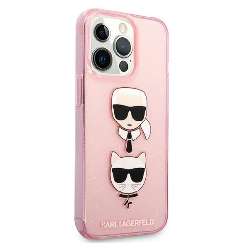 Kup Etui Karl Lagerfeld KLHCP13XKCTUGLP Apple iPhone 13 Pro Max różowy/pink hardcase Glitter Karl`s & Choupette - KLD738PNK - {ean13} - Sklep Home Screen