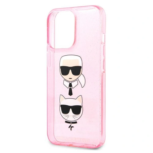 Kup Etui Karl Lagerfeld KLHCP13XKCTUGLP Apple iPhone 13 Pro Max różowy/pink hardcase Glitter Karl`s & Choupette - KLD738PNK - {ean13} - Sklep Home Screen