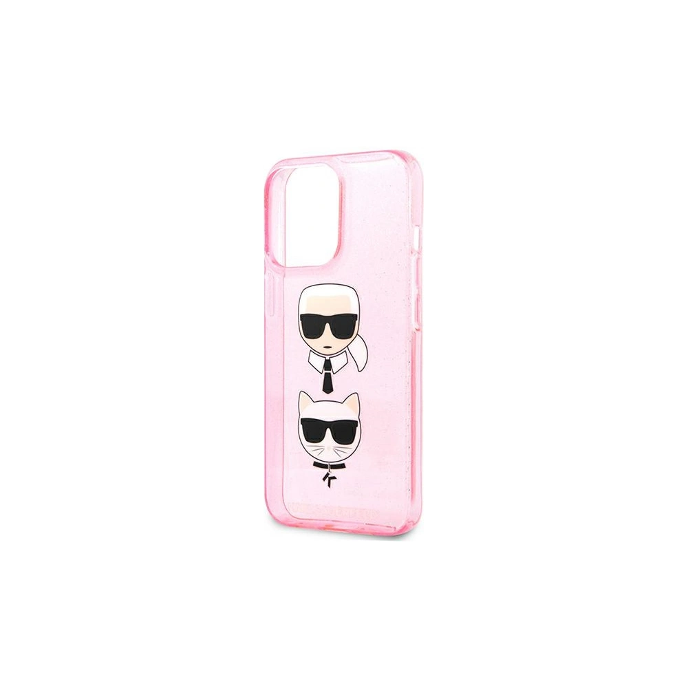 Etui Karl Lagerfeld KLHCP13XKCTUGLP Apple iPhone 13 Pro Max różowy/pink hardcase Glitter Karl`s & Choupette