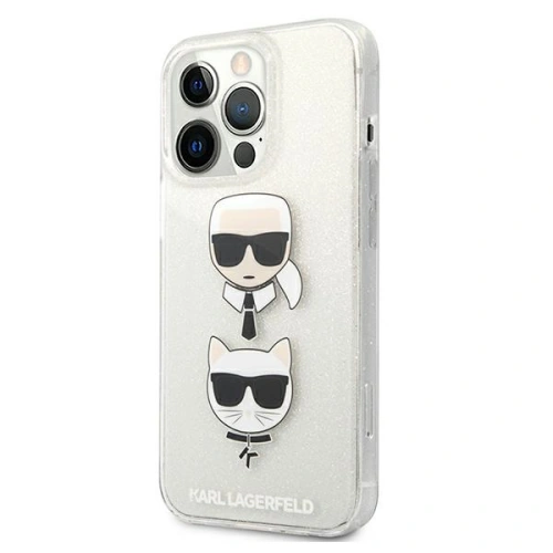 Kup Etui Karl Lagerfeld KLHCP13XKCTUGLS Apple iPhone 13 Pro Max srebrny/silver hardcase Glitter Karl`s & Choupette - KLD739SLV - {ean13} - Sklep Home Screen