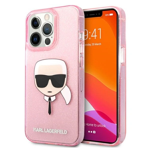 Kup Etui Karl Lagerfeld KLHCP13XKHTUGLP Apple iPhone 13 Pro Max rózsaszín/pink hardcase Csillogó Karl feje - KLD740PNK - {ean13} - Sklep Home Screen
