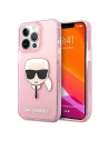 Etui Karl Lagerfeld KLHCP13XKHTUGLP Apple iPhone 13 Pro Max roz/roz hardcase Glitter Karl`s Head