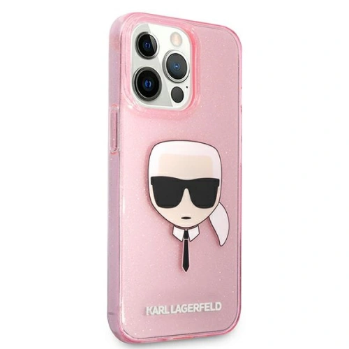 Kup Etui Karl Lagerfeld KLHCP13XKHTUGLP Apple iPhone 13 Pro Max różowy/pink hardcase Glitter Karl`s Head - KLD740PNK - {ean13} - Sklep Home Screen