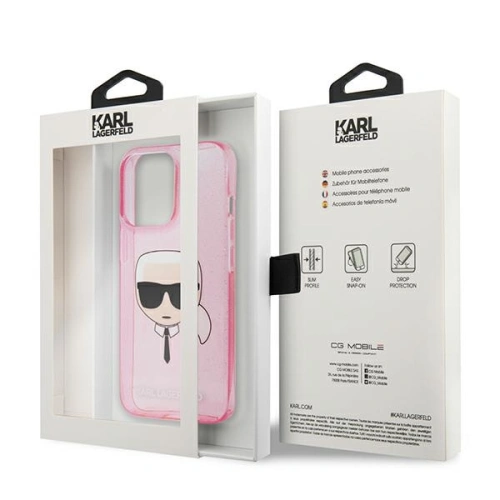 Kup Etui Karl Lagerfeld KLHCP13XKHTUGLP Apple iPhone 13 Pro Max rózsaszín/pink hardcase Csillogó Karl feje - KLD740PNK - {ean13} - Sklep Home Screen
