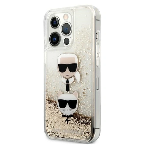 Kup Etui Karl Lagerfeld KLHCP13XKICGLD Apple iPhone 13 Pro Max arany/hardcase Liquid Glitter Karl&Choupette Head - KLD741GLD - {ean13} - Sklep Home Screen