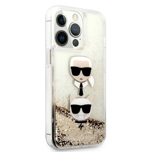Kup Etui Karl Lagerfeld KLHCP13XKICGLD Apple iPhone 13 Pro Max arany/hardcase Liquid Glitter Karl&Choupette Head - KLD741GLD - {ean13} - Sklep Home Screen