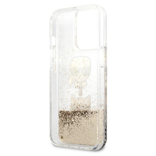 Kup Etui Karl Lagerfeld KLHCP13XKICGLD Apple iPhone 13 Pro Max arany/hardcase Liquid Glitter Karl&Choupette Head - KLD741GLD - {ean13} - Sklep Home Screen
