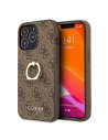 Etui Guess GUHCP13X4GMRBR Apple iPhone 13 Pro Max hnědý/brown hardcase 4G s kroužkovým stojanem