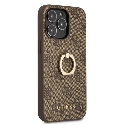 Buy Guess GUHCP13X4GMRBR Apple iPhone 13 Pro Max brown hardcase 4G with ring stand - GUE1386BR - {ean13} - Home Screen Store Europe