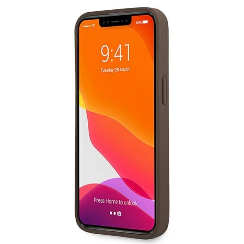 Buy Guess GUHCP13X4GMRBR Apple iPhone 13 Pro Max brown hardcase 4G with ring stand - GUE1386BR - {ean13} - Home Screen Store Europe