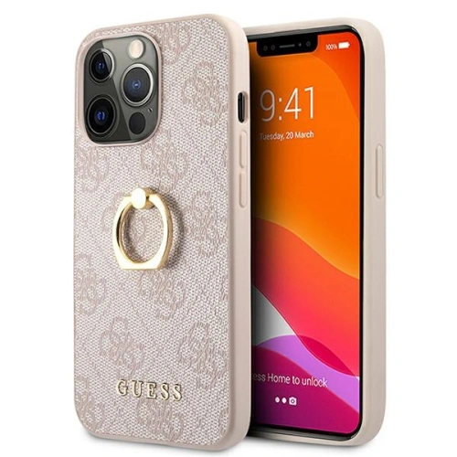 Kup Case Guess GUHCP13X4GMRPI Apple iPhone 13 Pro Max rosa/pink Hardcase 4G mit Ringständer - GUE1387PNK - {ean13} - Sklep Home Screen