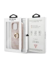 Buy Guess GUHCP13X4GMRPI Apple iPhone 13 Pro Max pink hardcase 4G with ring stand - GUE1387PNK - {ean13} - Home Screen Store Europe