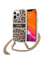 Guess GUHCP13XKBCLE Apple iPhone 13 Pro Max Leopard hardcase Gold Strap