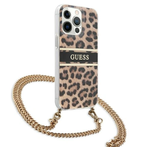 Kup Etui Guess GUHCP13XKBCLE Apple iPhone 13 Pro Max Leopard hardcase Gold Strap - GUE1388 - {ean13} - Sklep Home Screen