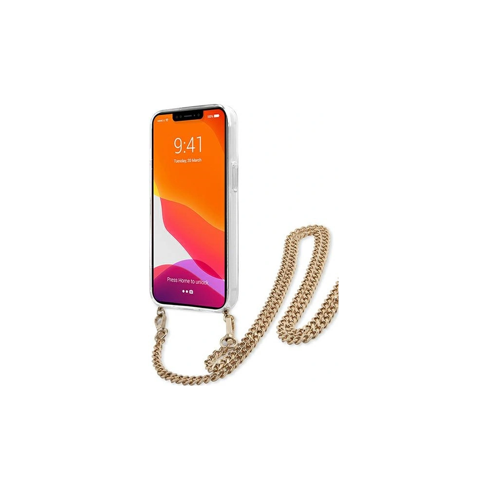 Etui Guess GUHCP13XKBCLE Apple iPhone 13 Pro Max Leopard hardcase Gold Strap