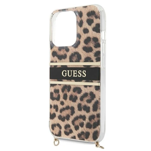 Kup Etui Guess GUHCP13XKBCLE Apple iPhone 13 Pro Max Leopard hardcase Gold Strap - GUE1388 - {ean13} - Sklep Home Screen