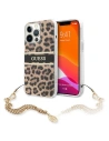 Etui Guess GUHCP13XKBSLEO Apple iPhone 13 Pro Max Leopard hardcase Gold Chain